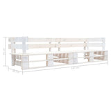 Garden 2-Seater Pallet Sofa Wood