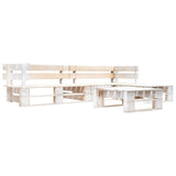 4 Piece Garden Pallets Lounge Set Wood