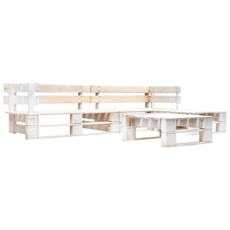 4 Piece Garden Pallets Lounge Set Wood