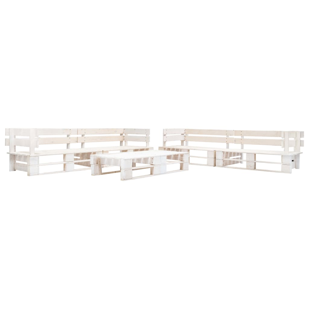 6 Piece Garden Pallets Lounge Set Wood