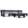 4 Piece Garden Pallets Lounge Set Wood