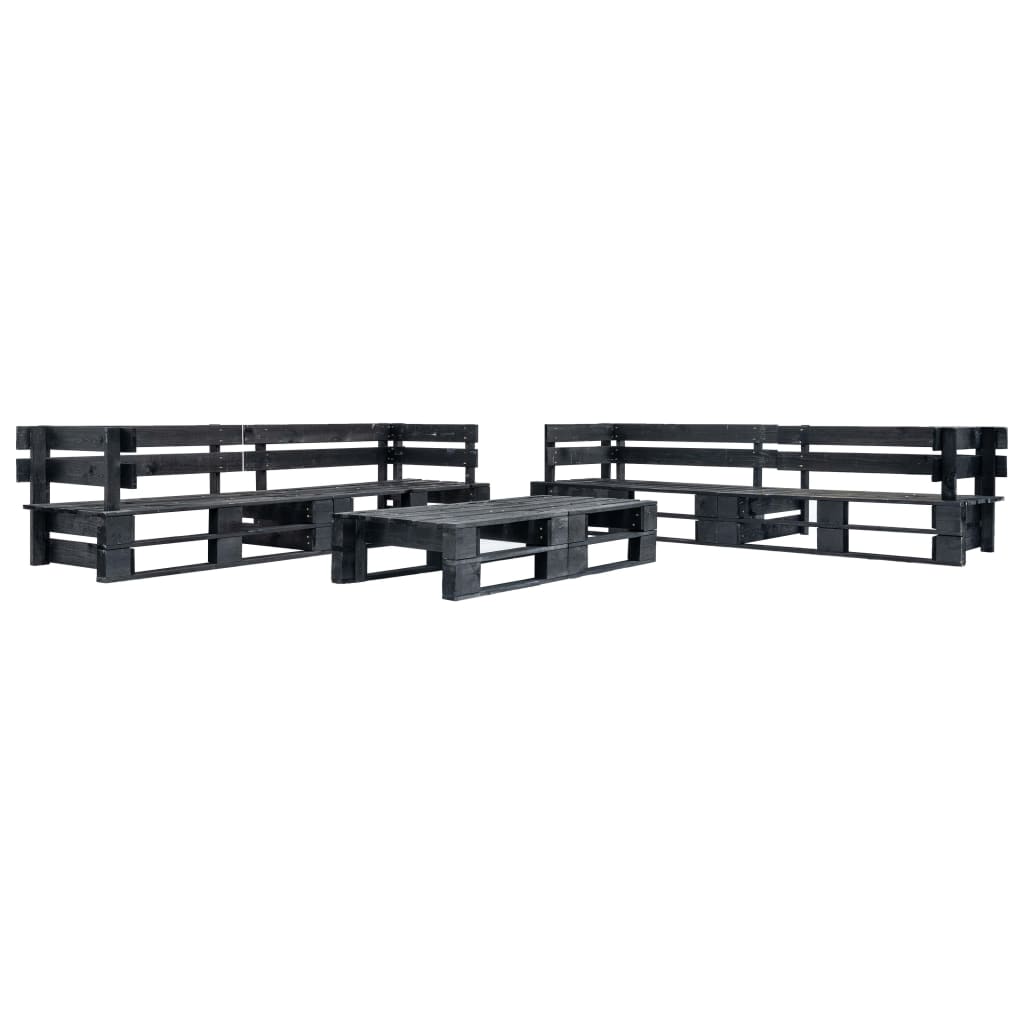 6 Piece Garden Pallets Lounge Set Wood