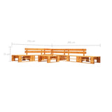 6 Piece Garden Pallet Lounge Set Wood