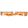 6 Piece Garden Pallets Lounge Set Wood