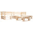 4 Piece Garden Pallets Lounge Set Wood