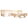 4 Piece Garden Pallets Lounge Set Wood