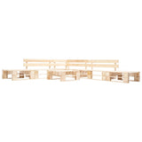 6 Piece Garden Pallet Lounge Set Natural Wood