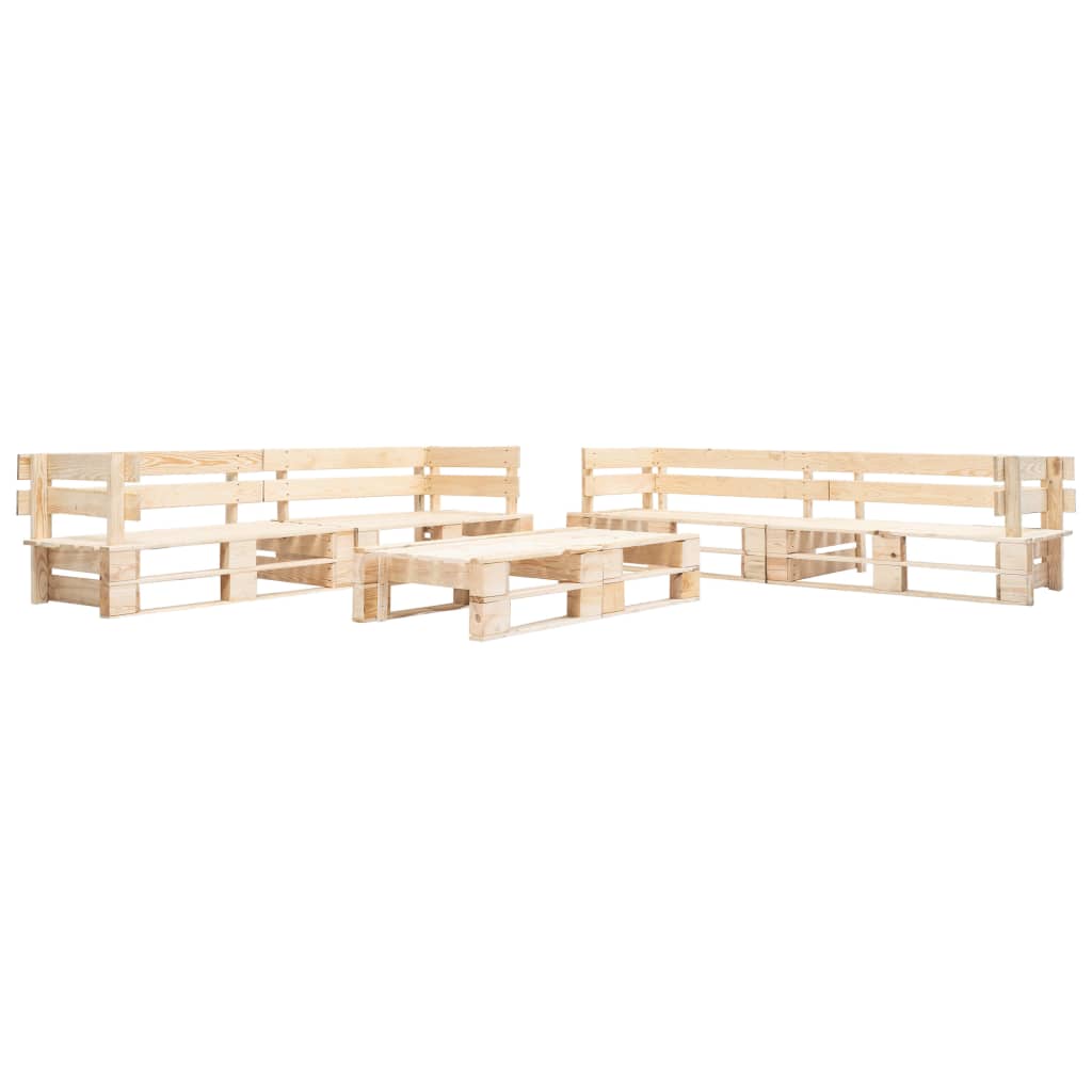 6 Piece Garden Pallets Lounge Set Wood