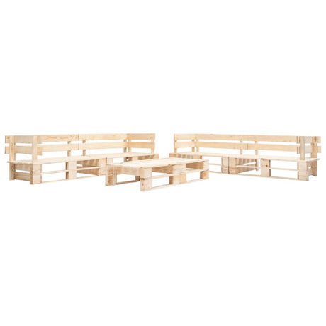 6 Piece Garden Pallets Lounge Set Wood