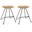 Stools 2 Pcs Solid Teak Wood