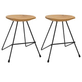 Stools 2 Pcs Solid Teak Wood