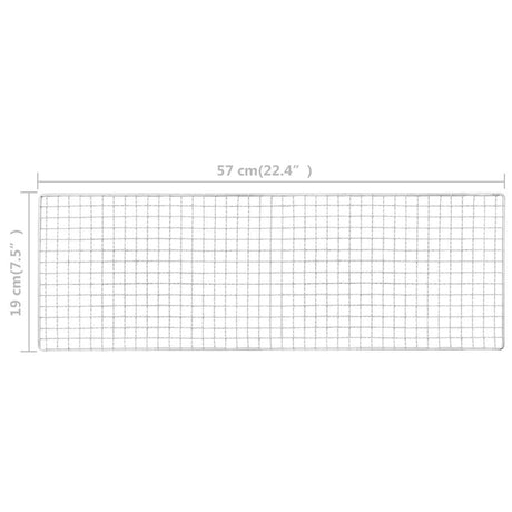 Portable Camping Bbq Grill Steel 60X22.5X33 Cm