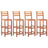 Bar Stools 4 Pcs Solid Acacia Wood