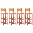 Bar Stools 4 Pcs Solid Acacia Wood