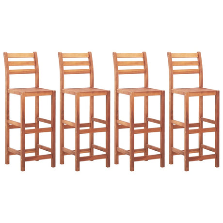 Bar Stools 4 Pcs Solid Acacia Wood