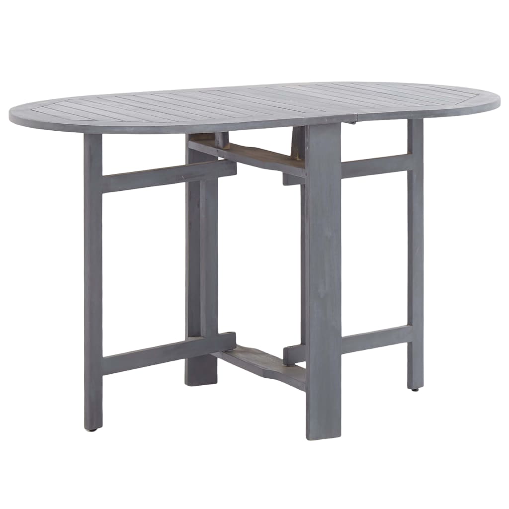 Garden Table Grey 120X70X74 Cm Solid Acacia Wood