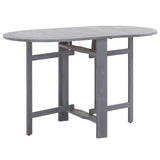Garden Table Grey 120X70X74 Cm Solid Acacia Wood