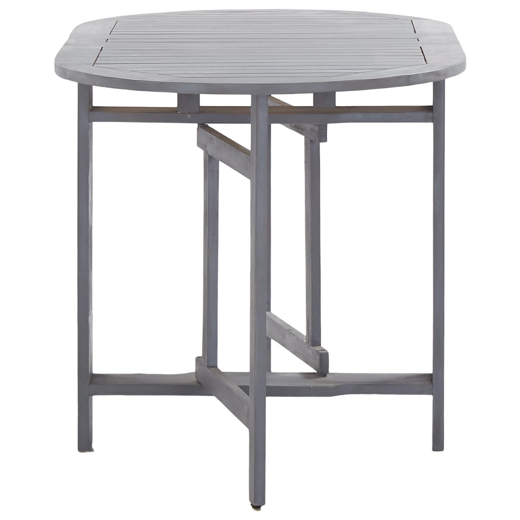Garden Table Grey 120X70X74 Cm Solid Acacia Wood