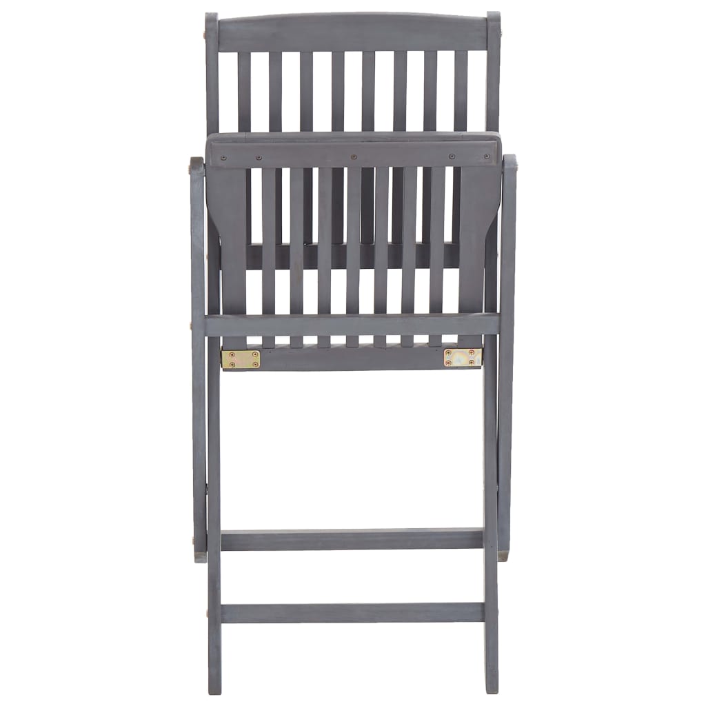 Folding Outdoor Chairs 2 Pcs Solid Acacia Wood