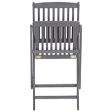 Folding Outdoor Chairs 2 Pcs Solid Acacia Wood