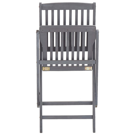 Folding Outdoor Chairs 2 Pcs Solid Acacia Wood