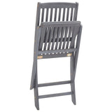 Folding Outdoor Chairs 2 Pcs Solid Acacia Wood