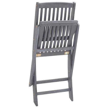 Folding Outdoor Chairs 2 Pcs Solid Acacia Wood