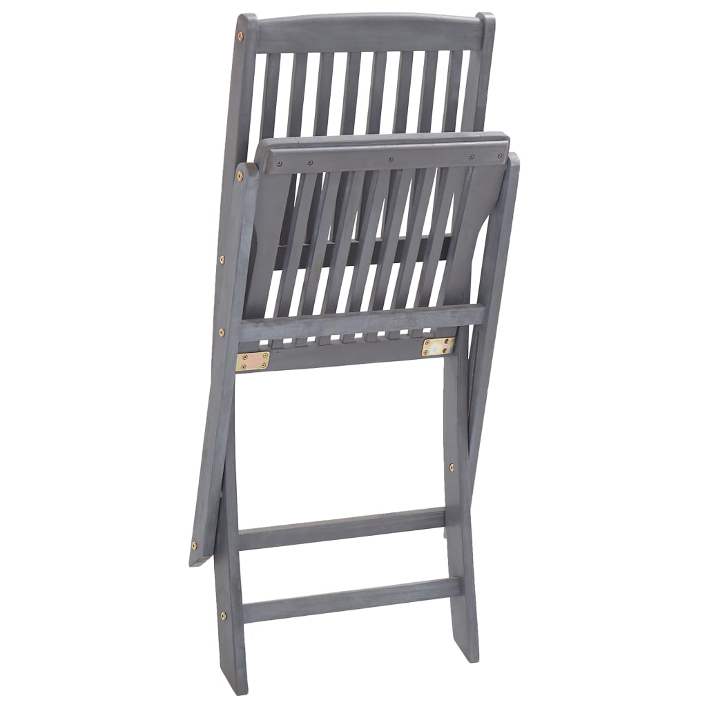 Folding Outdoor Chairs 2 Pcs Solid Acacia Wood