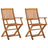 Folding Outdoor Chairs 2 Pcs Solid Acacia Wood