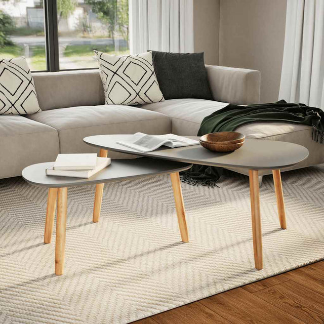 Coffee Tables 2 Pcs Solid Pinewood