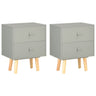 Bedside Cabinets 2 Pcs 40X30X50 Cm Solid Pinewood