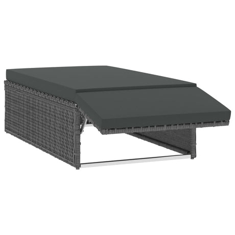 2 Piece Garden Lounge Set With Cushions Poly Rattan