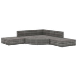 6 Piece Garden Lounge Set With Cushions Poly Rattan