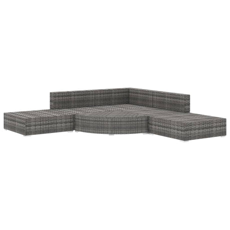 6 Piece Garden Lounge Set With Cushions Poly Rattan