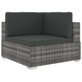6 Piece Garden Lounge Set With Cushions Poly Rattan
