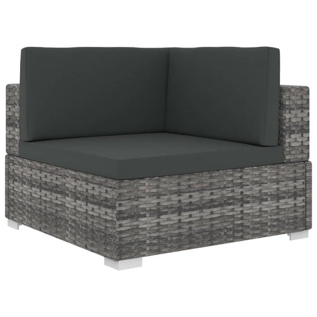 6 Piece Garden Lounge Set With Cushions Poly Rattan