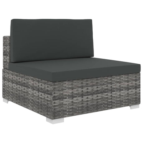 6 Piece Garden Lounge Set With Cushions Poly Rattan
