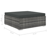 6 Piece Garden Lounge Set With Cushions Poly Rattan