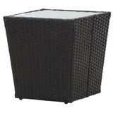 Tea Table 41.5X41.5X43 Cm Poly Rattan And Tempered