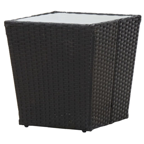 Tea Table 41.5X41.5X43 Cm Poly Rattan And Tempered