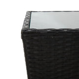 Tea Table 41.5X41.5X43 Cm Poly Rattan And Tempered