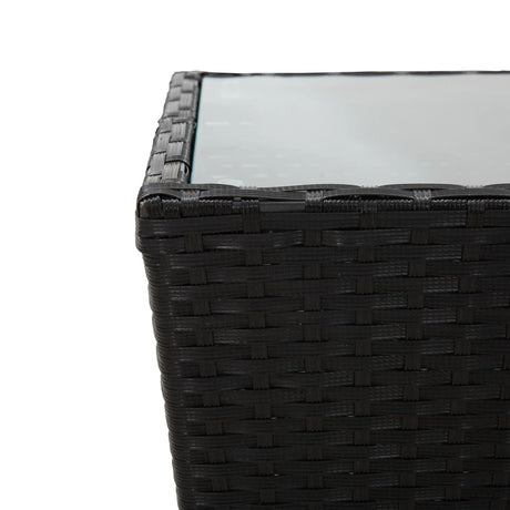 Tea Table 41.5X41.5X43 Cm Poly Rattan And Tempered