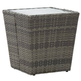 Tea Table 41.5X41.5X43 Cm Poly Rattan And Tempered
