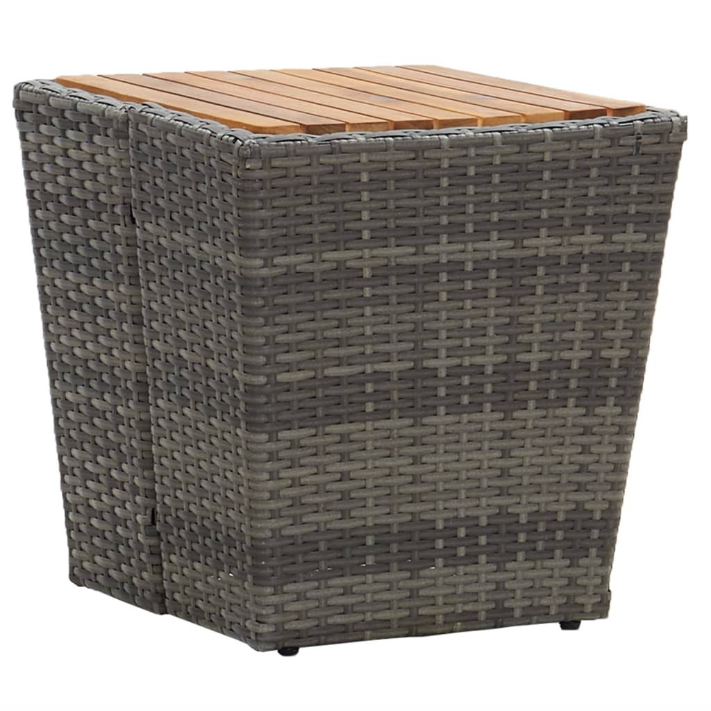 Tea Table 41.5X41.5X43 Cm Poly Rattan And Tempered