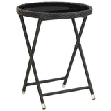 Tea Table 60 Cm Poly Rattan And Tempered