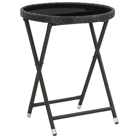 Tea Table 60 Cm Poly Rattan And Tempered
