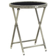 Tea Table 60 Cm Poly Rattan And Tempered