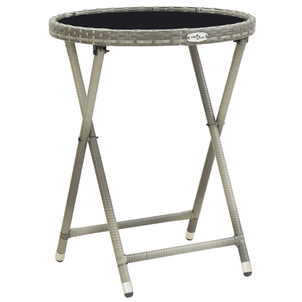 Tea Table 60 Cm Poly Rattan And Tempered