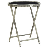 Tea Table 60 Cm Poly Rattan And Tempered