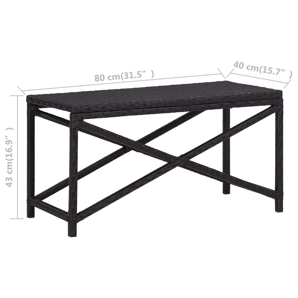 Garden Bench Poly Rattan